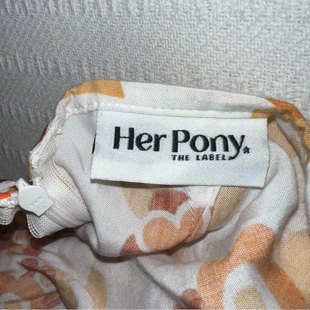 Her Pony The Label Patti Halter Mini Dress Size XS Retro 70s Inspo Boho Festival - Picture 7 of 11